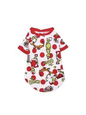 NWOT The Grinch Who Stole Christmas Large Pet Matching Family Pajama Top Shirt